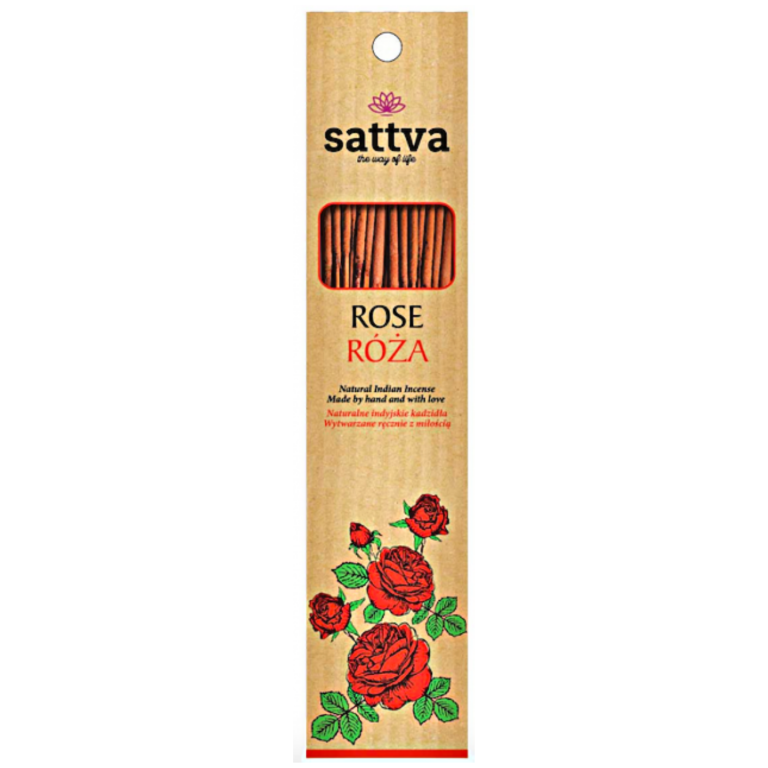KADZIDEŁKA INDYJSKIE RÓŻA (15 szt.) 30 g - SATTVA (WELLNESS)