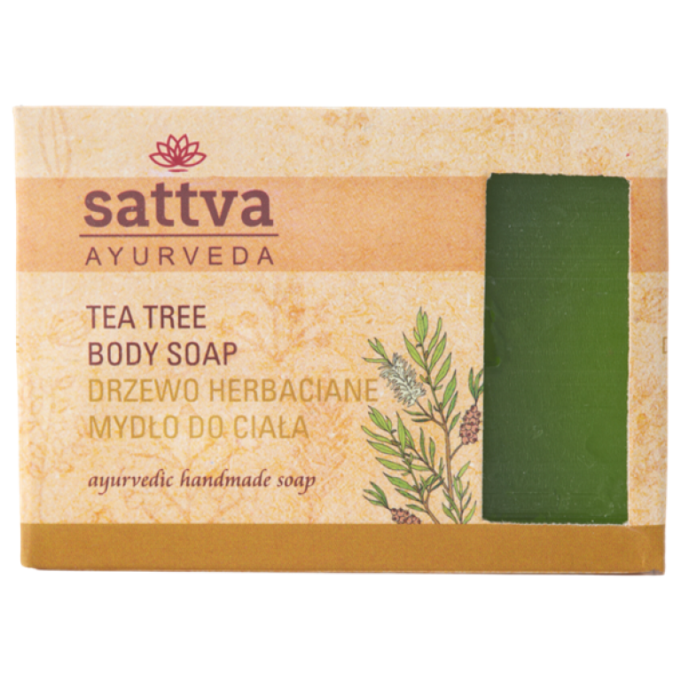 MYDŁO W KOSTCE DO CIAŁA DRZEWO HERBACIANE 125 g - SATTVA (AYURVEDA)