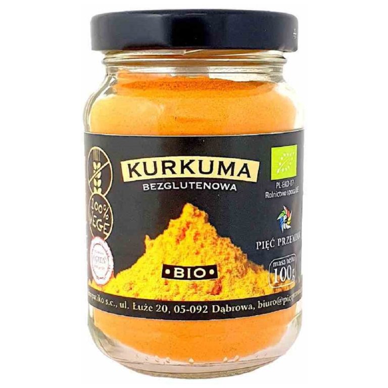 KURKUMA MIELONA BEZGLUTENOWA BIO 100 g - PIĘĆ PRZEMIAN