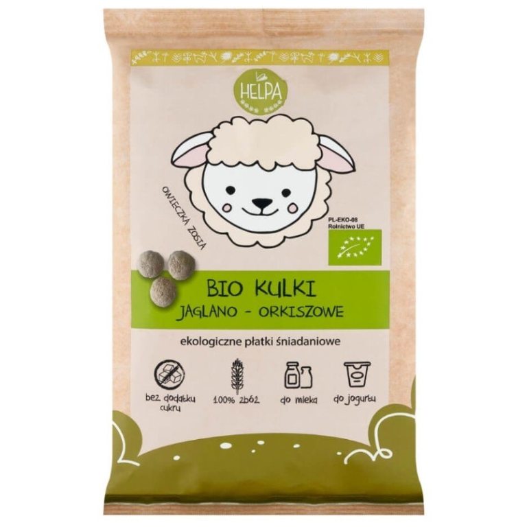KULKI JAGLANO - ORKISZOWE BEZ DODATKU CUKRÓW BIO 160 g - HELPA