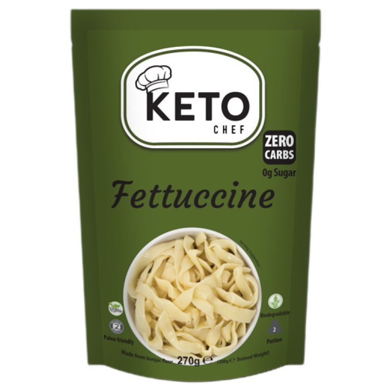 MAKARON (KONJAC) FETTUCCINE BEZGLUTENOWY BIO 270 g (200 g) - KETO CHEF (BETTER THAN FOODS)